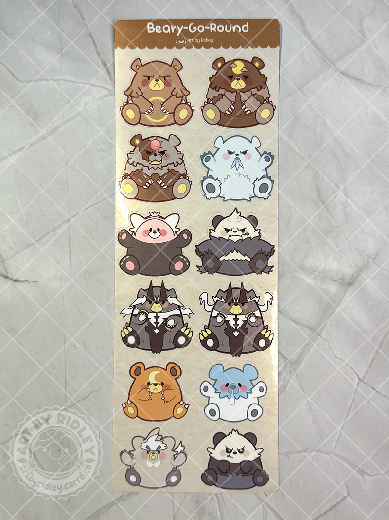 Beary Go Round Sticker Sheet