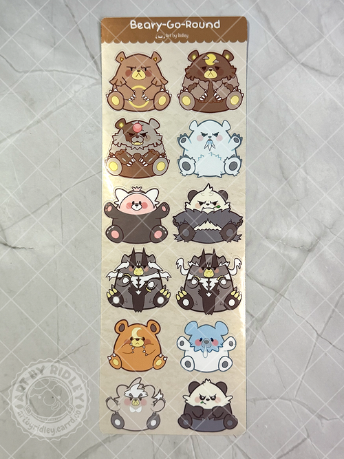 Beary Go Round Sticker Sheet