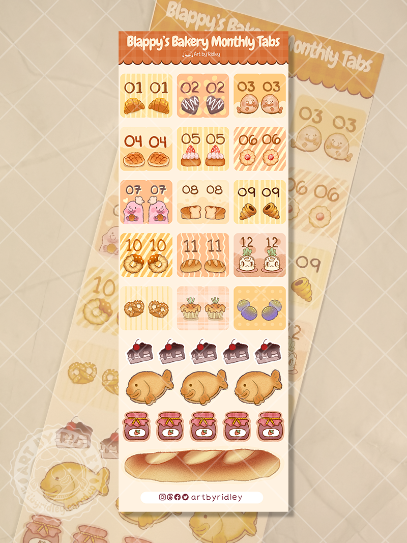 Blappy Bakery Monthly Tabs