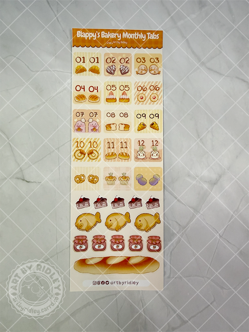 Blappy Bakery Monthly Tabs