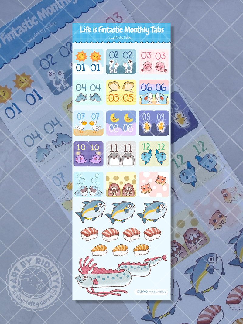 Life is Fintastic Monthly Tabs