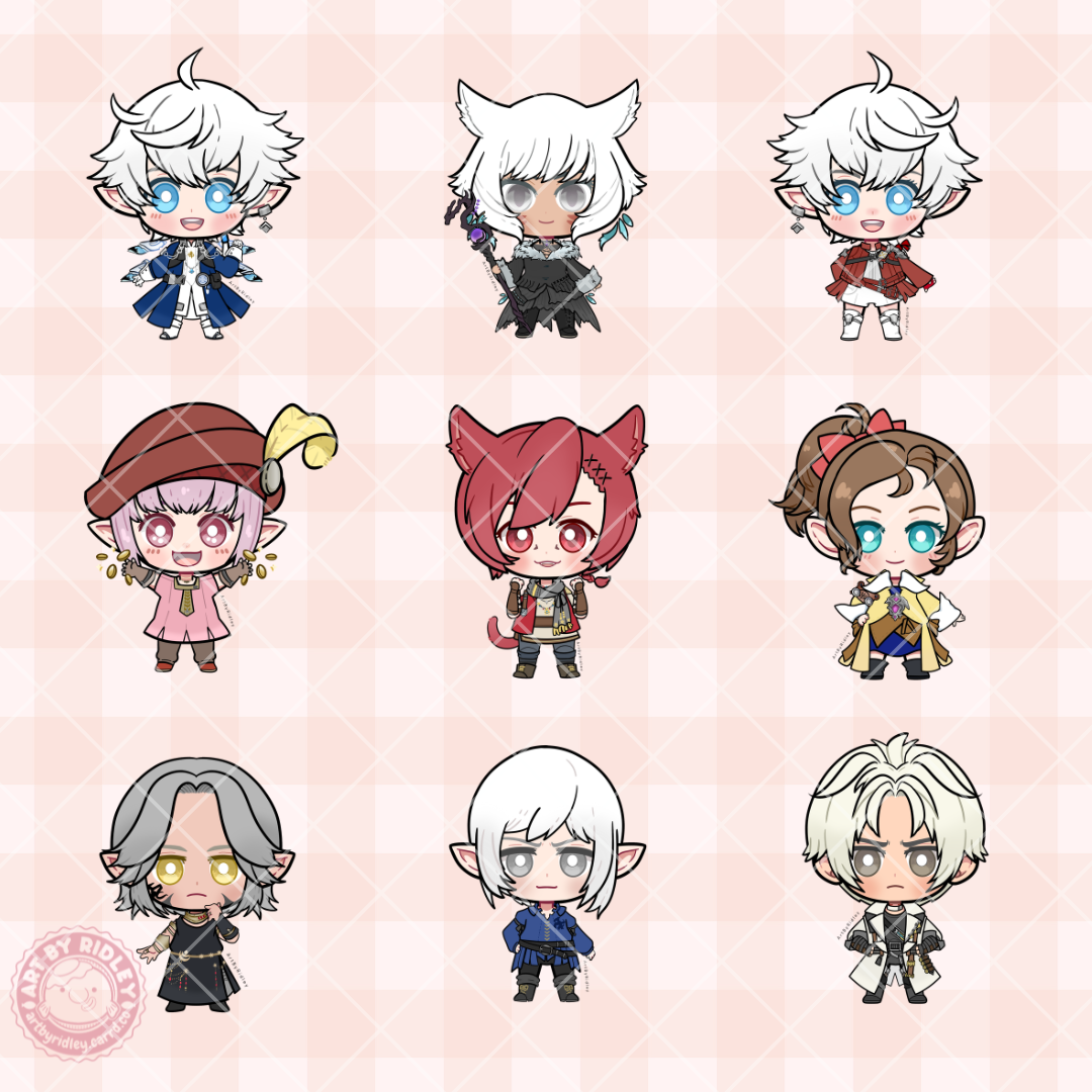 FFXIV : Scions Die-Cut Waterproof Sticker