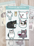 A bunch of cattos Sticker Sheet