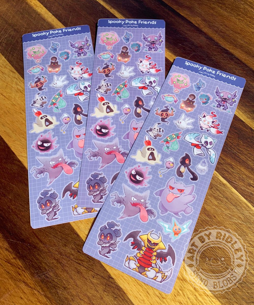 Spooky Poke Friends Sticker Sheet